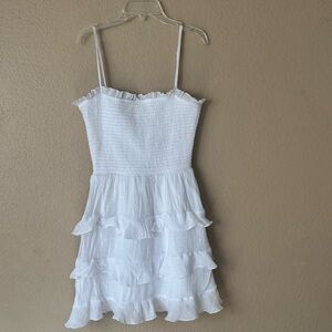 White Ruffle Dress